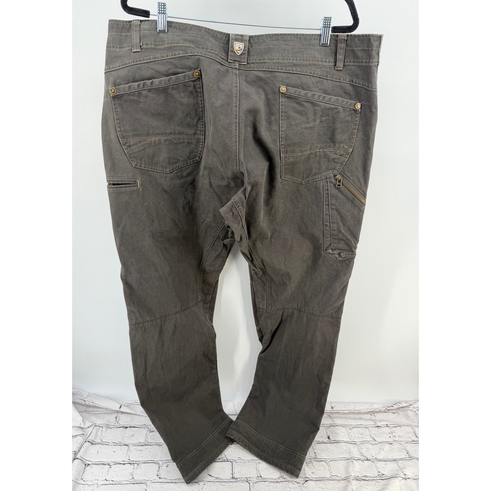 KUHL The Law‎ Mens 42x36 Brown Heavyweight Canvas Work Pants 5117 Vintage Patina - Picture 2 of 9